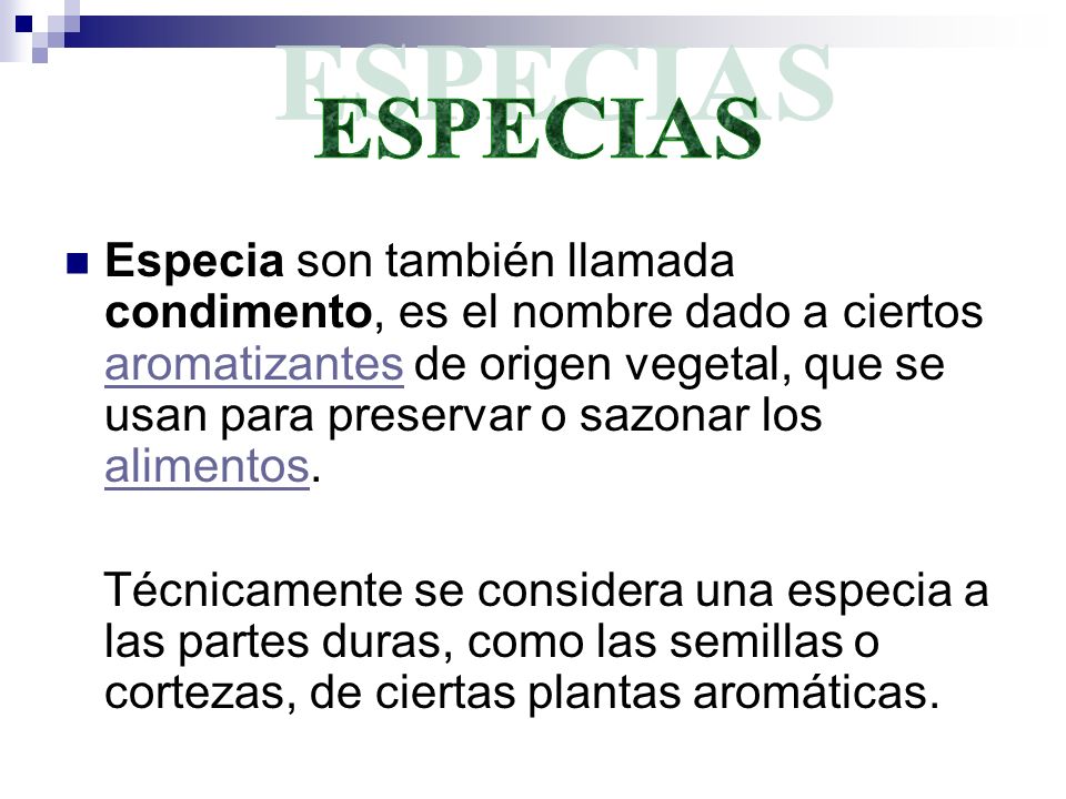 ESPECIAS