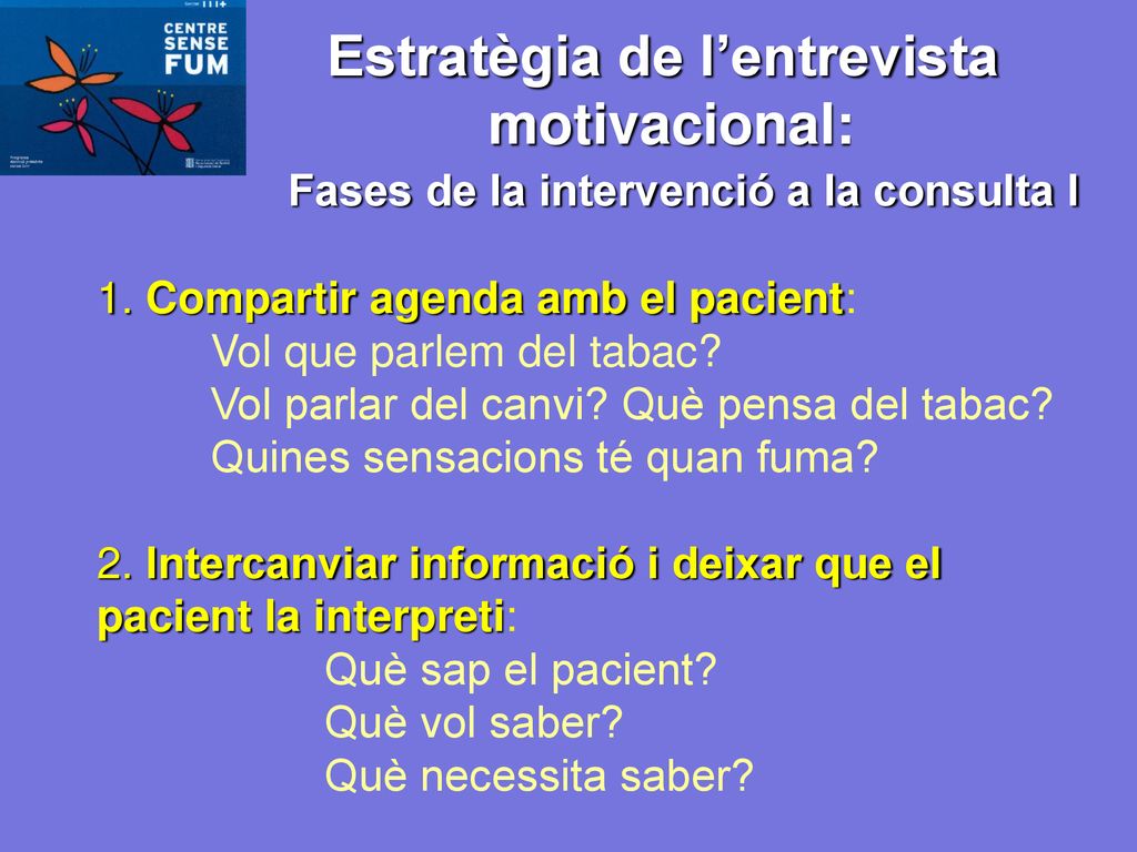 Estratègia de l’entrevista Fases de la intervenció a la consulta I