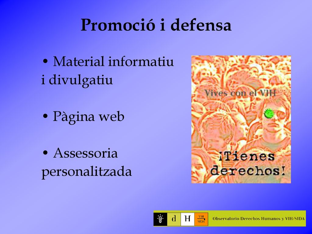 Promoció i defensa Material informatiu i divulgatiu Pàgina web