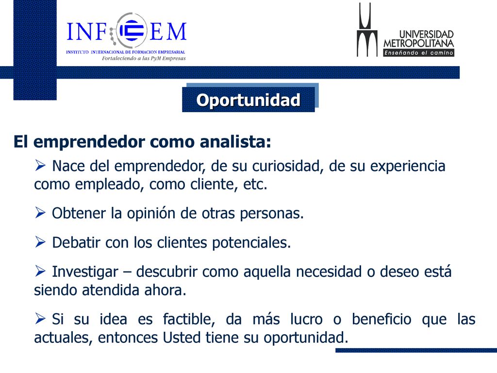 El emprendedor como analista: