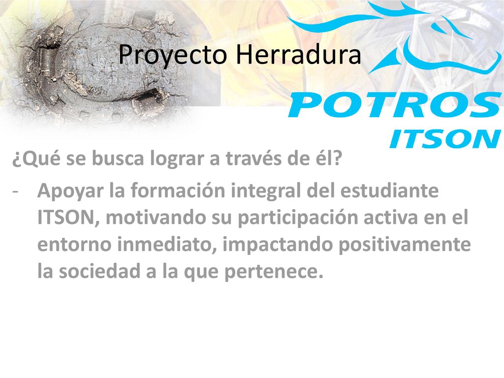 Proyecto Herradura ¿Qué se busca lograr a través de él