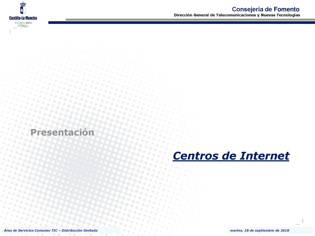 Presentación Centros de Internet martes, 18 de septiembre de 2018