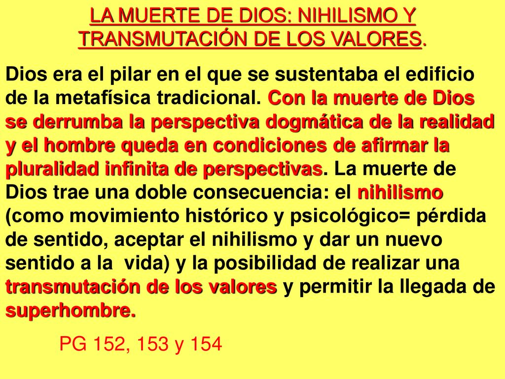 LA MUERTE DE DIOS: NIHILISMO Y TRANSMUTACIÓN DE LOS VALORES.