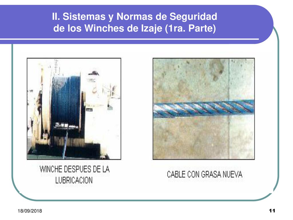 II. Sistemas y Normas de Seguridad de los Winches de Izaje (1ra. Parte)