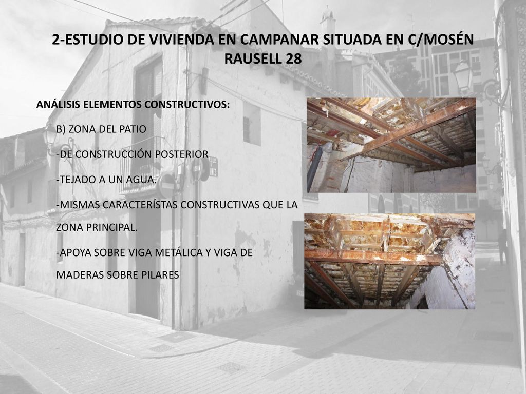 2-ESTUDIO DE VIVIENDA EN CAMPANAR SITUADA EN C/MOSÉN RAUSELL 28
