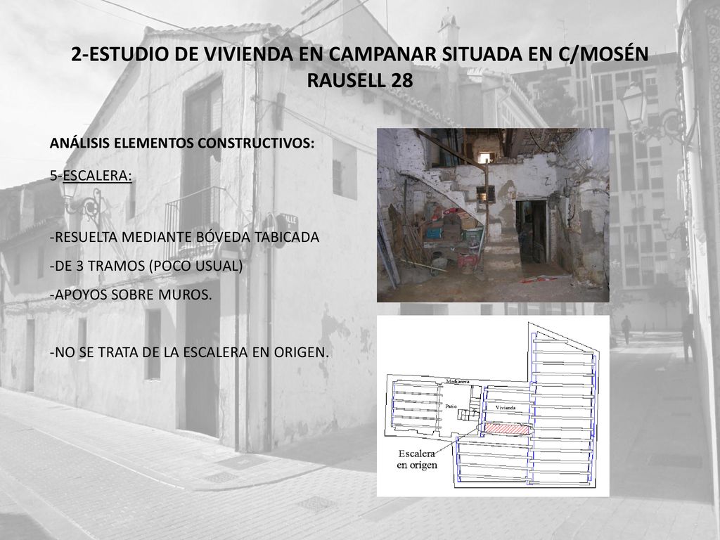 2-ESTUDIO DE VIVIENDA EN CAMPANAR SITUADA EN C/MOSÉN RAUSELL 28