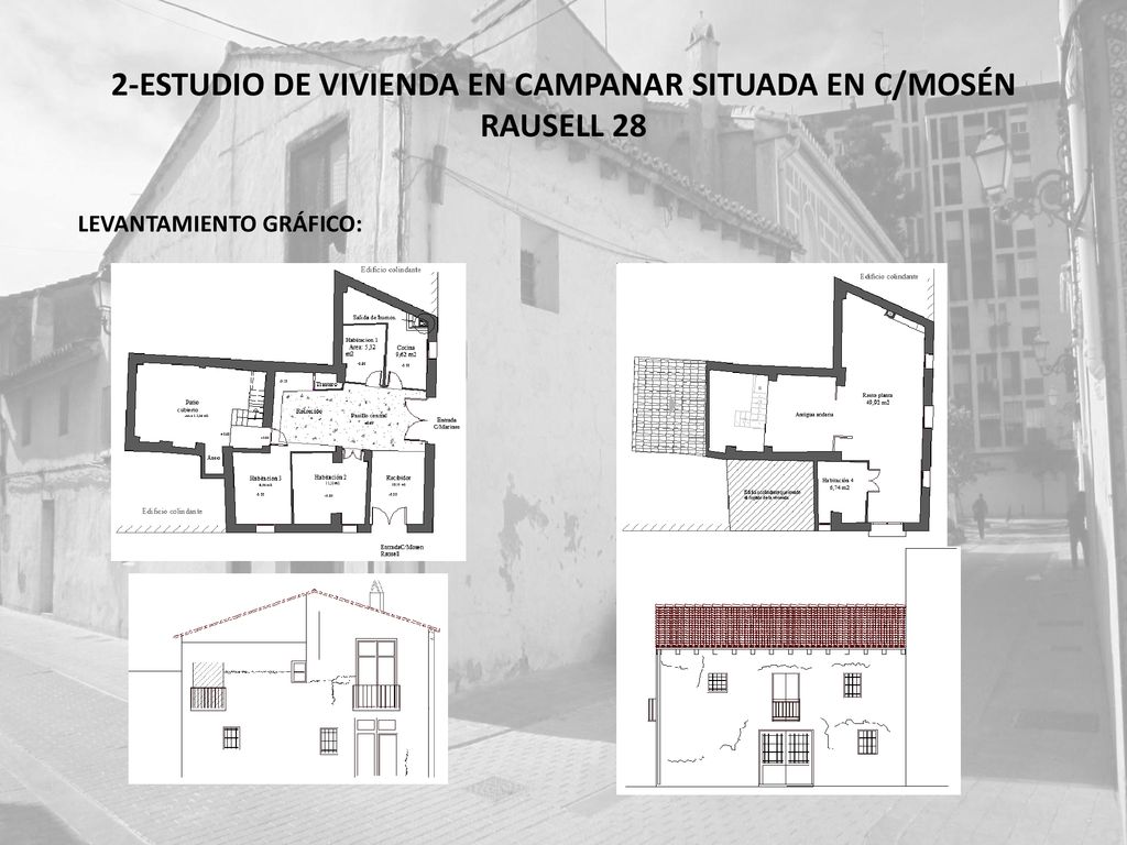 2-ESTUDIO DE VIVIENDA EN CAMPANAR SITUADA EN C/MOSÉN RAUSELL 28