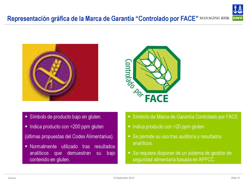Representación gráfica de la Marca de Garantía Controlado por FACE