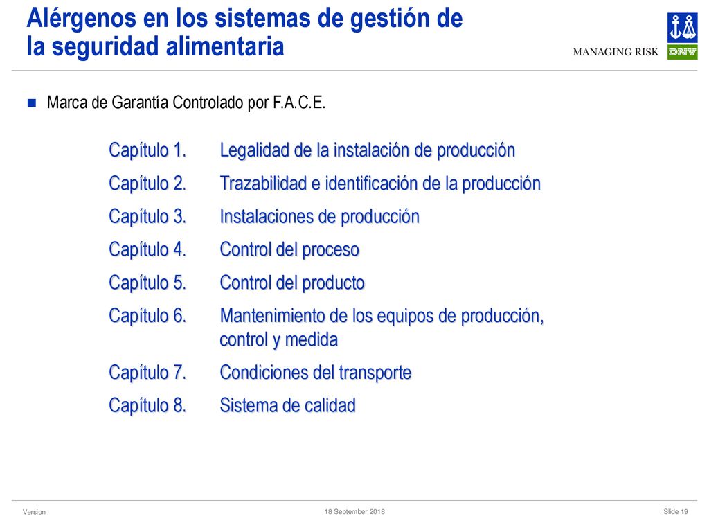 Alérgenos en los sistemas de gestión de la seguridad alimentaria