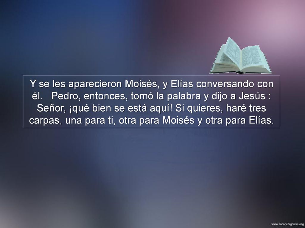 Y se les aparecieron Moisés, y Elías conversando con él