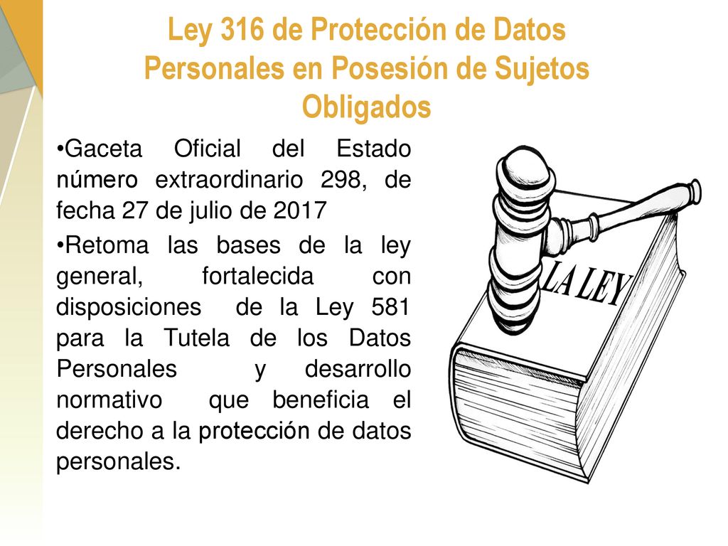 Ley 316 de Protección de Datos Personales en Posesión de Sujetos Obligados
