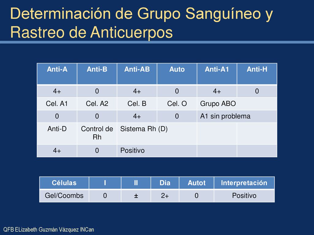 Determinación de Grupo Sanguíneo y Rastreo de Anticuerpos
