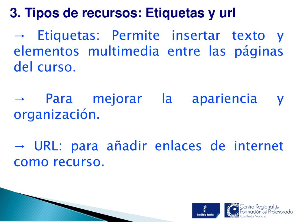 3. Tipos de recursos: Etiquetas y url