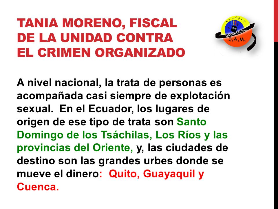 Tania Moreno, fiscal de la unidad contra el crimen organizado