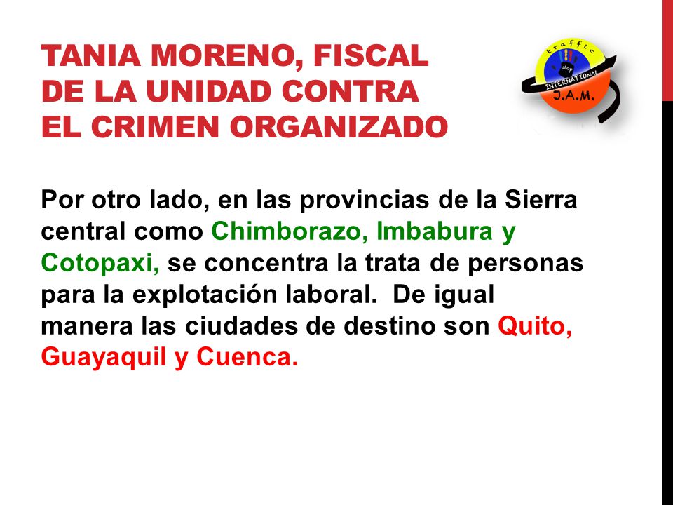 Tania Moreno, fiscal de la unidad contra el crimen organizado