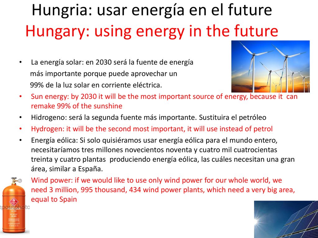 Hungria: usar energía en el future Hungary: using energy in the future