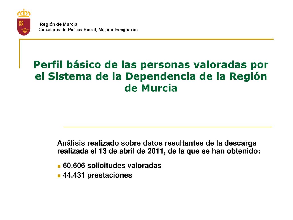 Región de Murcia Consejería de Política Social, Mujer e Inmigración.
