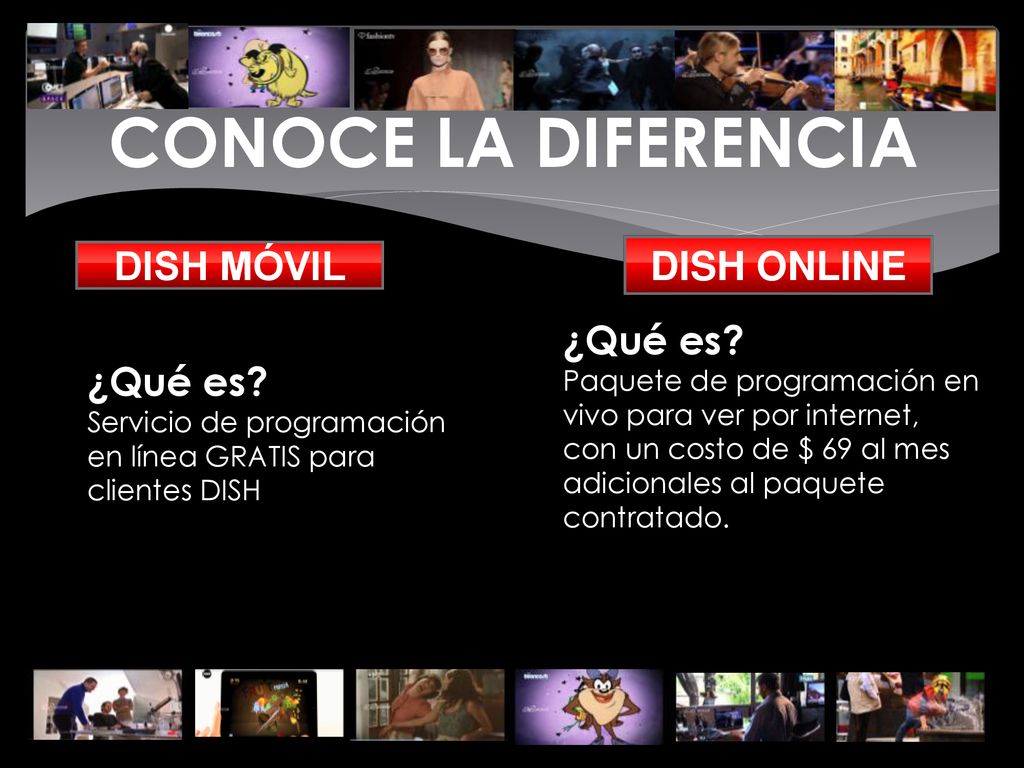 CONOCE LA DIFERENCIA DISH MÓVIL DISH ONLINE ¿Qué es ¿Qué es