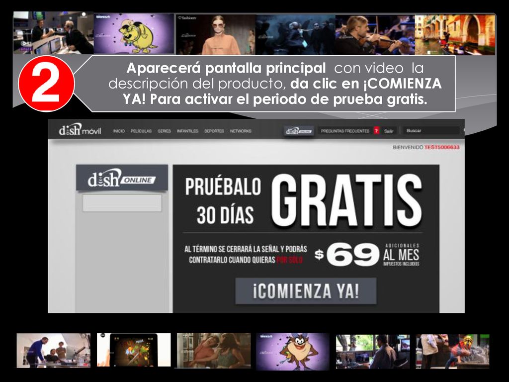 Aparecerá pantalla principal con video la descripción del producto, da clic en ¡COMIENZA YA.