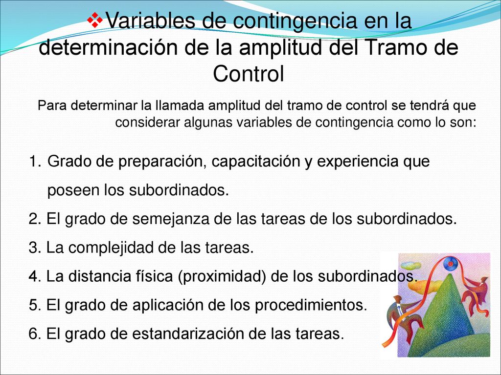 Variables de contingencia en la determinación de la amplitud del Tramo de Control
