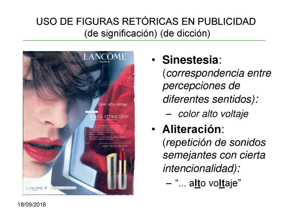 USO DE FIGURAS RETÓRICAS EN PUBLICIDAD (de significación) (de dicción)
