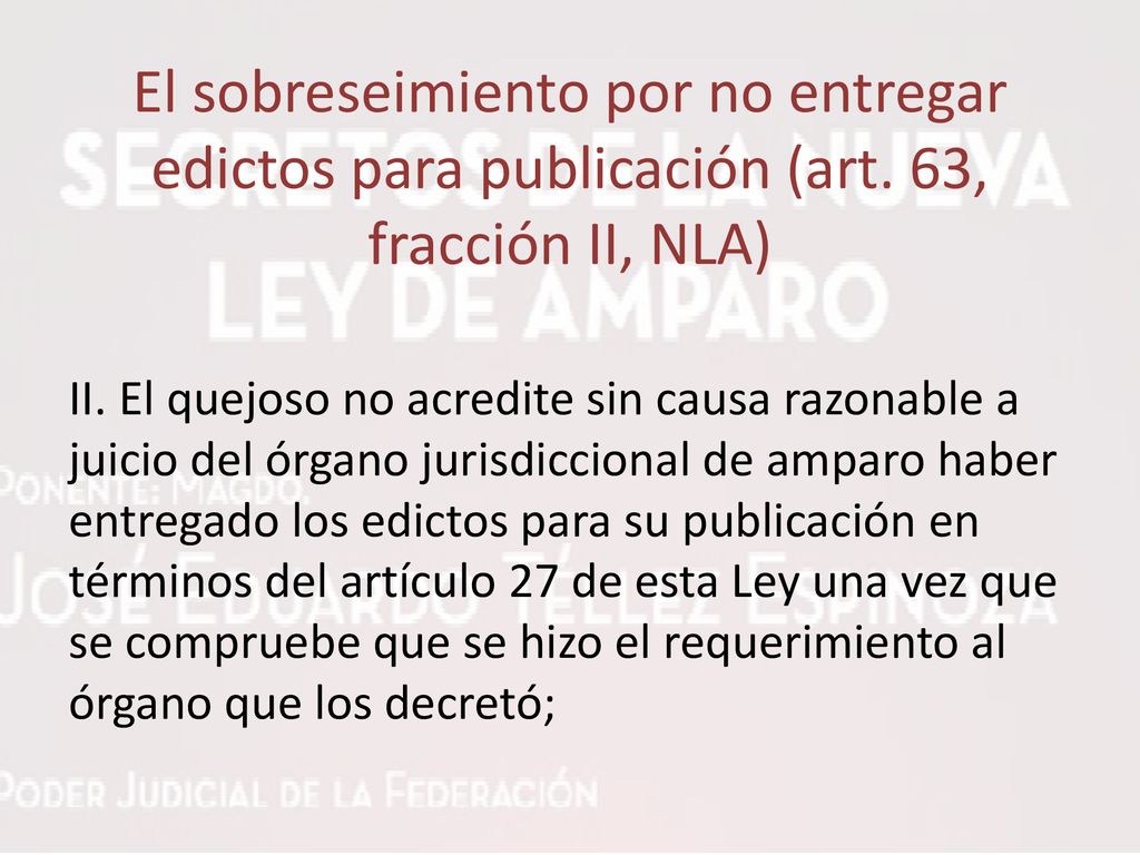 El sobreseimiento por no entregar edictos para publicación (art