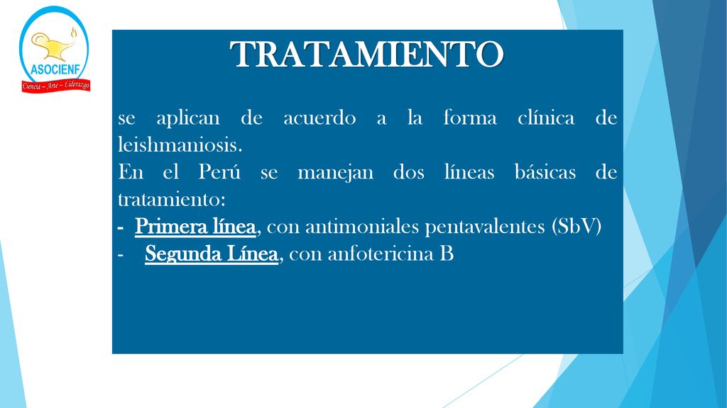 TRATAMIENTO se aplican de acuerdo a la forma clínica de leishmaniosis.
