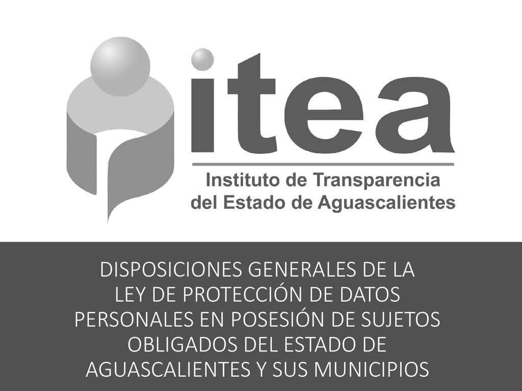 DISPOSICIONES GENERALES DE LA LEY DE PROTECCIÓN DE DATOS PERSONALES EN POSESIÓN DE SUJETOS OBLIGADOS DEL ESTADO DE AGUASCALIENTES Y SUS MUNICIPIOS