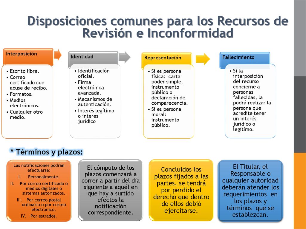 Disposiciones comunes para los Recursos de Revisión e Inconformidad