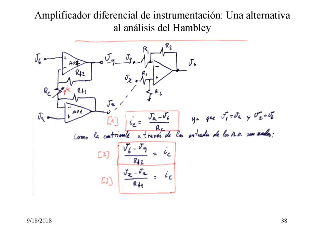 Amplificador diferencial de instrumentación: Una alternativa al análisis del Hambley