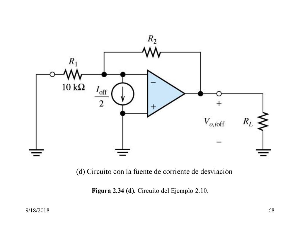 (d) Circuito con la fuente de corriente de desviación