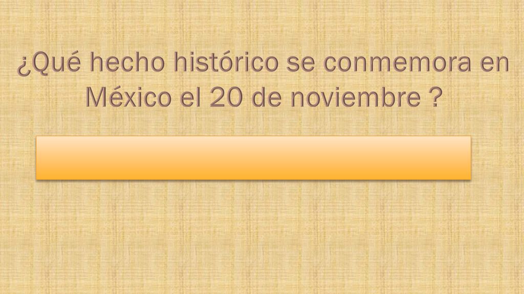 ¿Qué hecho histórico se conmemora en México el 20 de noviembre