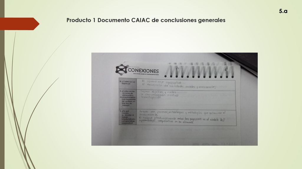 Producto 1 Documento CAIAC de conclusiones generales