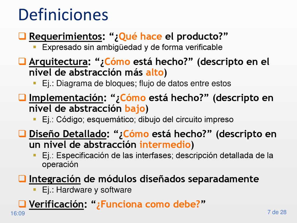 Definiciones Requerimientos: ¿Qué hace el producto