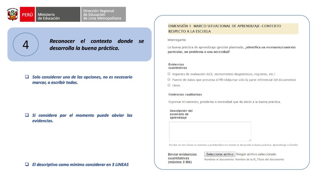 4 Reconocer el contexto donde se desarrolla la buena práctica.