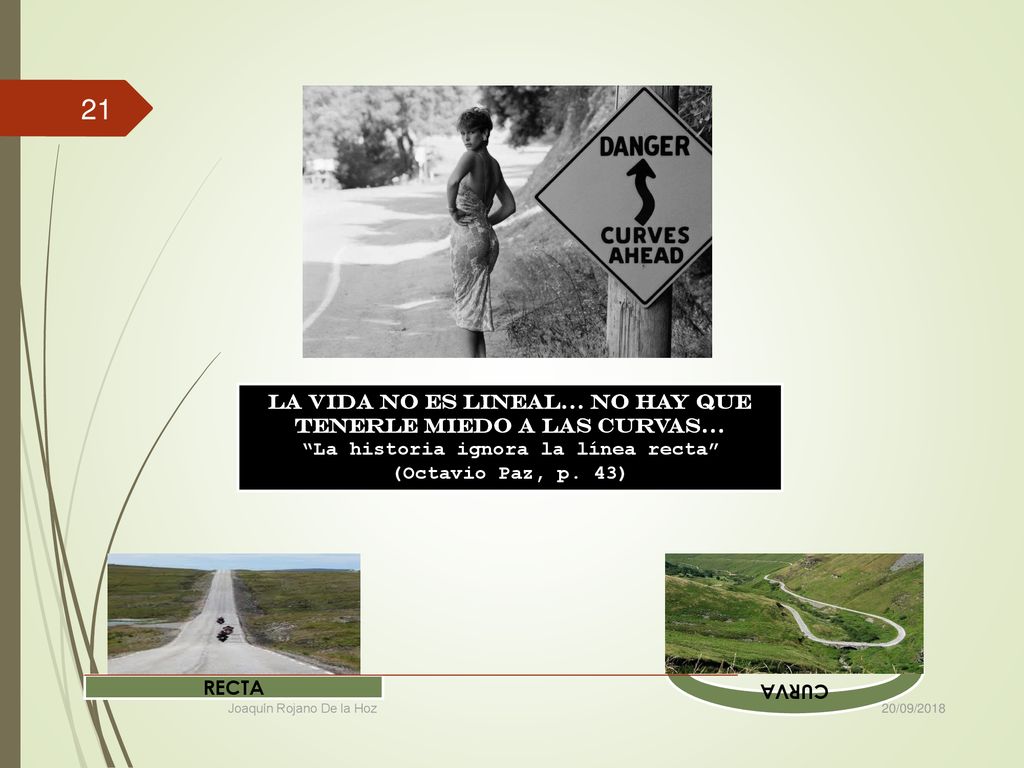 La vida no es lineal… no hay que tenerle miedo a las curvas…