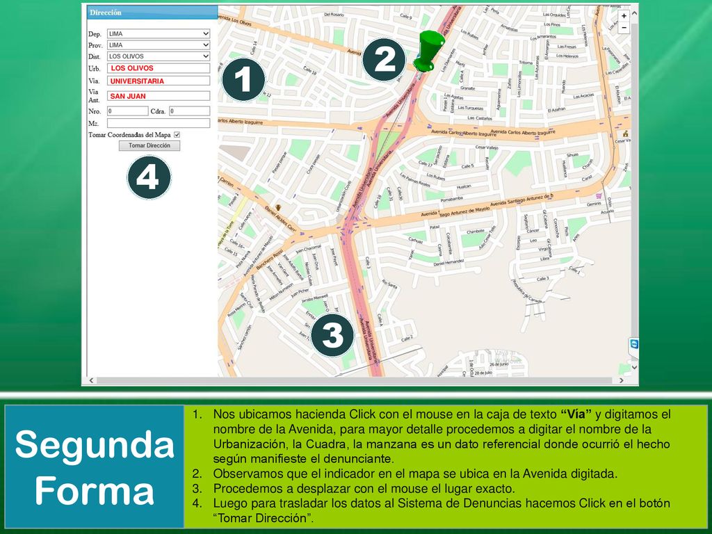 2 1. LOS OLIVOS. UNIVERSITARIA. SAN JUAN Segunda. Forma.