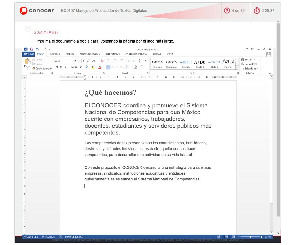 Imprima el documento a doble cara, volteando la página por el lado más largo.