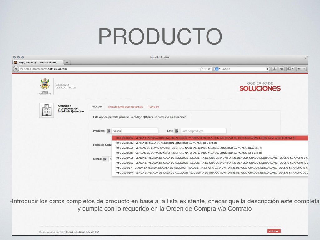y cumpla con lo requerido en la Orden de Compra y/o Contrato