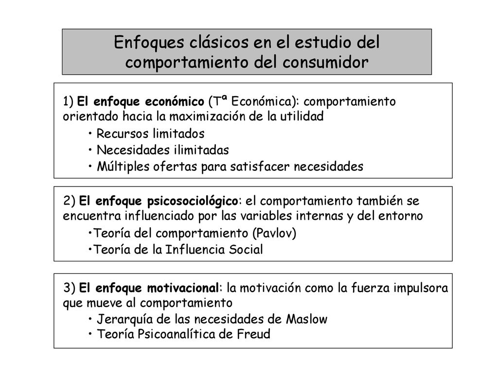 Enfoques clásicos en el estudio del comportamiento del consumidor