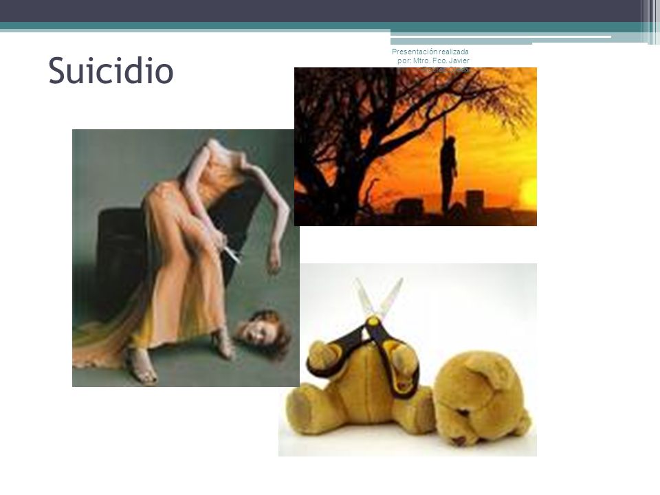 Suicidio Presentación realizada por: Mtro. Fco. Javier Robles Ojeda
