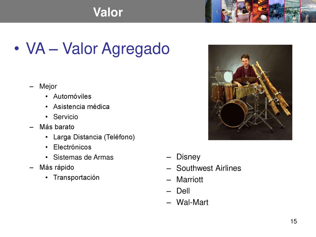VA – Valor Agregado Valor Disney Southwest Airlines Marriott Dell