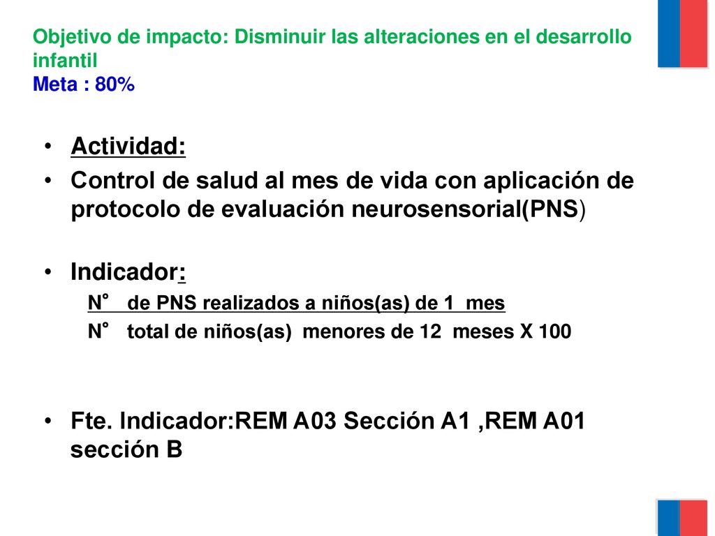Fte. Indicador:REM A03 Sección A1 ,REM A01 sección B