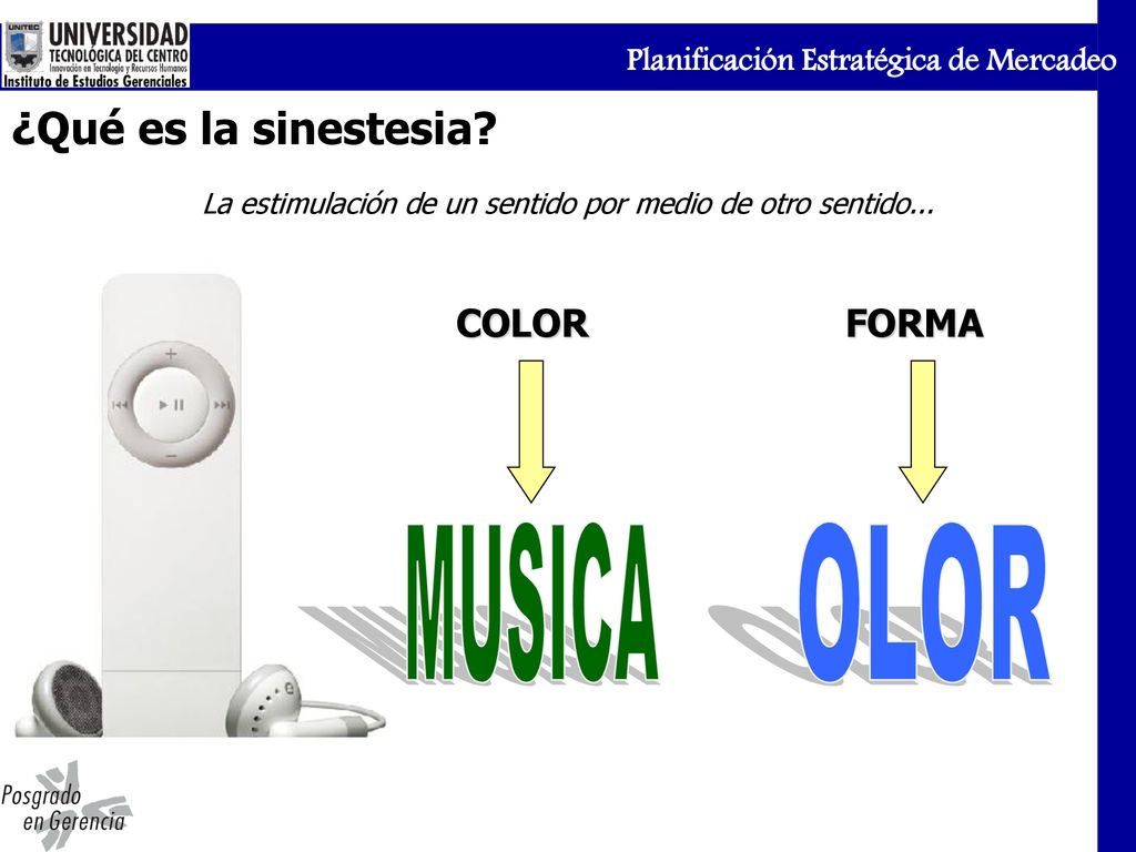 La estimulación de un sentido por medio de otro sentido...