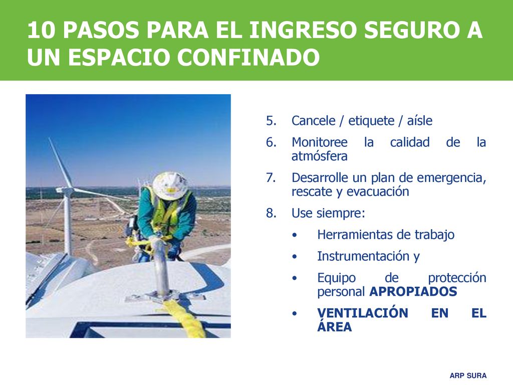 10 PASOS PARA EL INGRESO SEGURO A UN ESPACIO CONFINADO