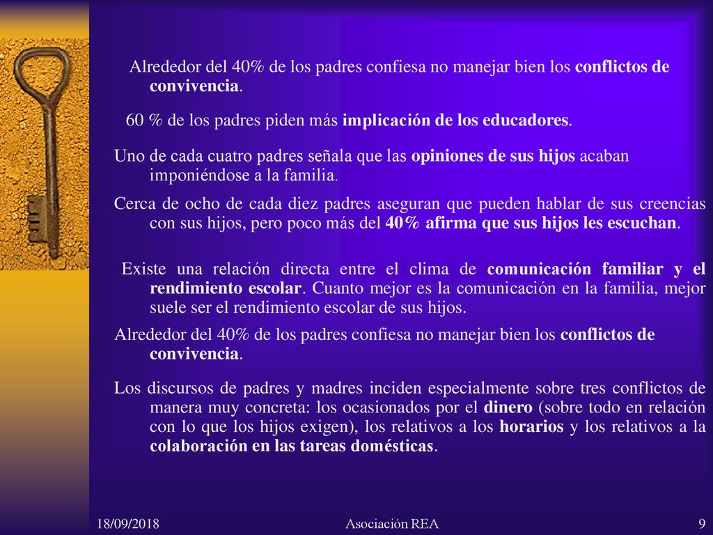 60 % de los padres piden más implicación de los educadores.