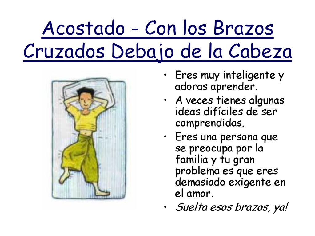 Acostado - Con los Brazos Cruzados Debajo de la Cabeza
