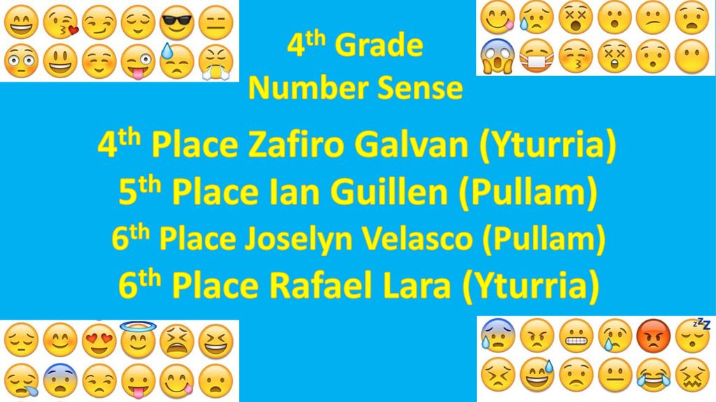 4th Place Zafiro Galvan (Yturria) 5th Place Ian Guillen (Pullam)