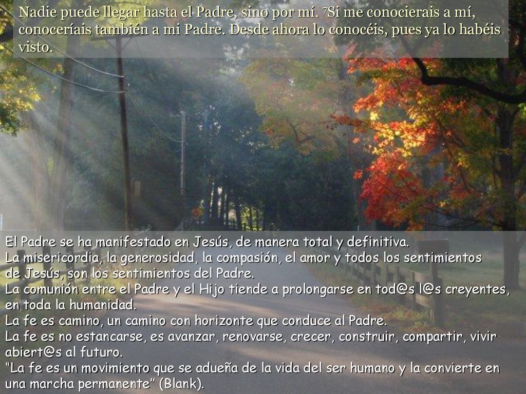 Nadie puede llegar hasta el Padre, sino por mí