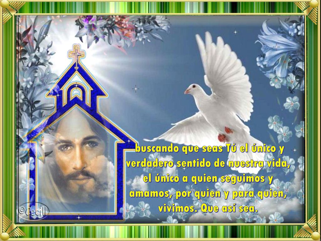 buscando que seas Tú el único y verdadero sentido de nuestra vida, el único a quien seguimos y amamos, por quien y para quien, vivimos.